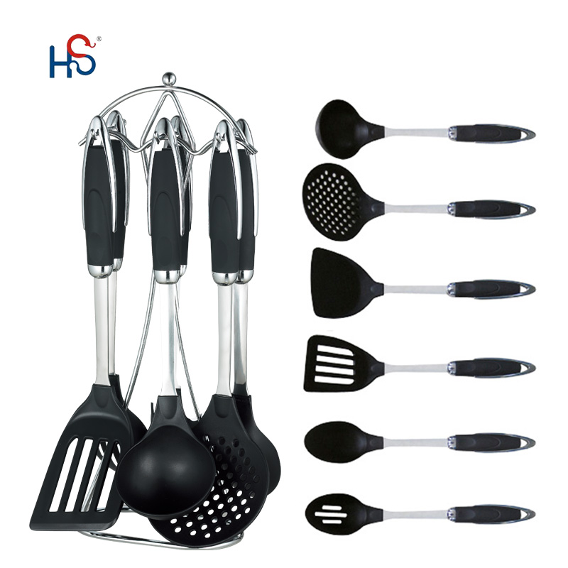 Non-stick 7 Pcs Nylon Cooking Tools Set Solid and Durable for Eco-friendly Kitchen