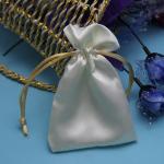 Colored Hair Bags For Hair Extension , Portable Satin Drawstring Gift Bags