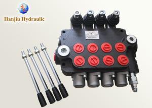 China Professional 4 Spool Hydraulic Control Valve / Monoblock Loader Valve 80LPM factory