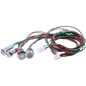 China RGB Three Color Led Indicator Light Waterproof Signal Pilot Lamp With Cable Connectors 12-24V on sale