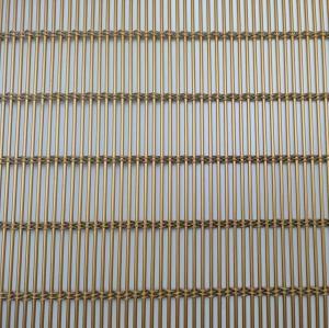 China Decorative Woven Wire Flexible Metal Mesh Fabric Powder Coating For Curtains factory