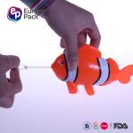 Plastic toy fish line drives fish swimming