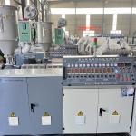 Conical Twin Screw Extruder PVC Pipe Making Machine 1 Year Warranty