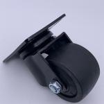 Black PA Nylon Caster Wheels 360 Degree Top Plate 3 inch
