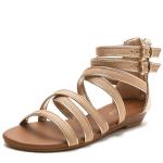 BS057 Sandals Female Summer Europe 2021 New Cross Strap Open Toe Casual Strap