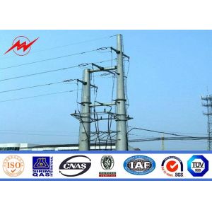 China 27m Gr65 High Voltage Electrical Power Pole Polygonal / Conical For Transmission Line factory