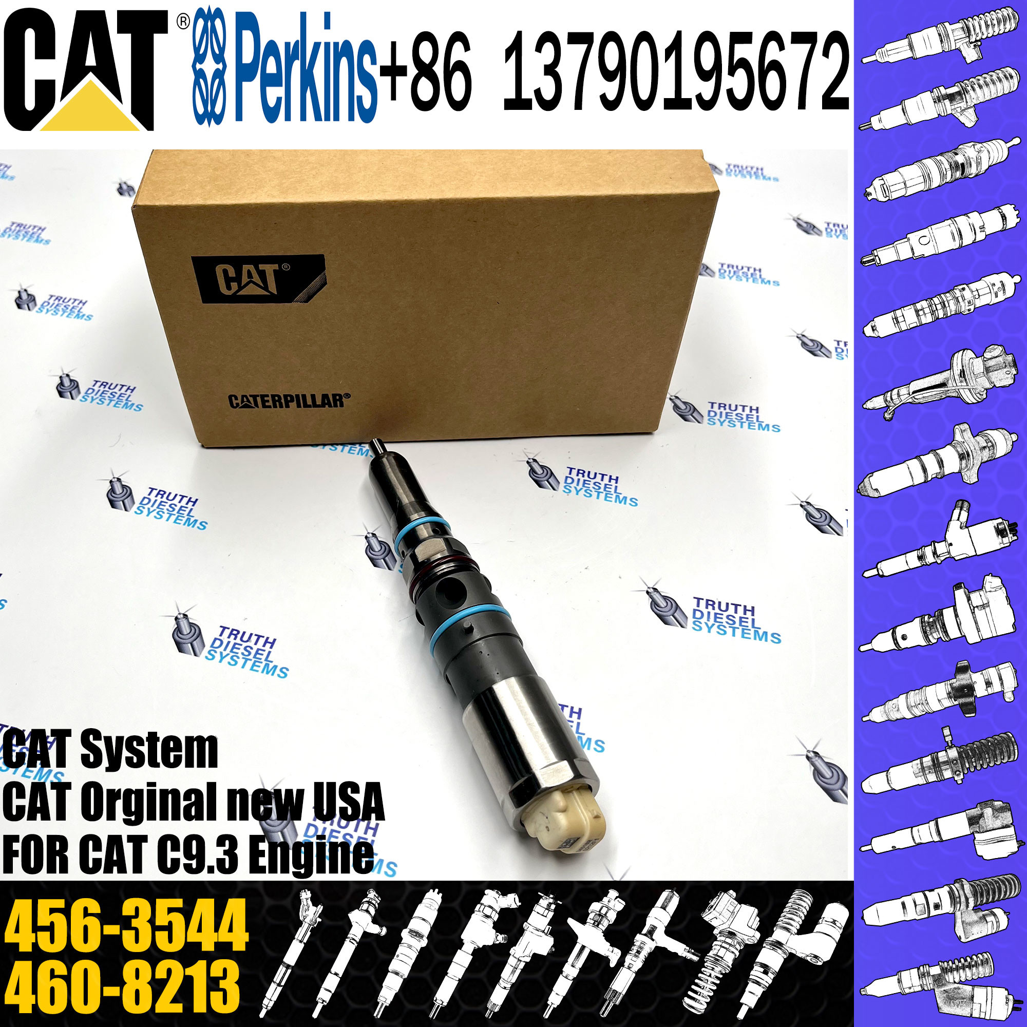Common Rail Diesel Fuel Injector 456-3544 4563544 20R-5079 for Caterpillar C9.3 Engine 336E