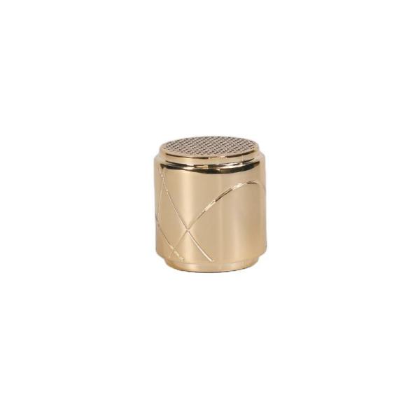 China Gold Cylindrical Zinc Alloy Perfume Cap Packaging Free Sample factory