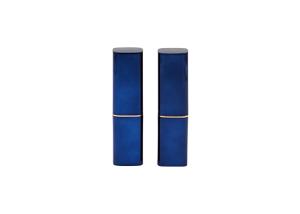 China Shiny Blue Empty Lipstick Tube Hot Stamping Surface Treatment factory