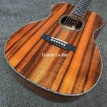 Grand OM Guitar Solid KOA Back Side Acoustic Guitar, Customized Logo on