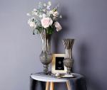 European Glass Vase Rich Bamboo Hydroponic Flowerware Champagne Gold Household