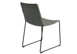 Outdoor Restaurant Iron Light Green Dining Metal Rope Chair For Patio