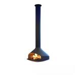 Heavy Duty Mid Century Wood Burning Fireplace Carbon Iron Modern Style
