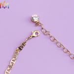 Adjustable Womens Engraved Heart Pendant Bracelet