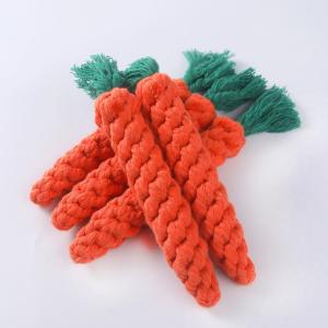 China Braided Carrot Cotton Knotted Rope Toy Bite Resistant factory