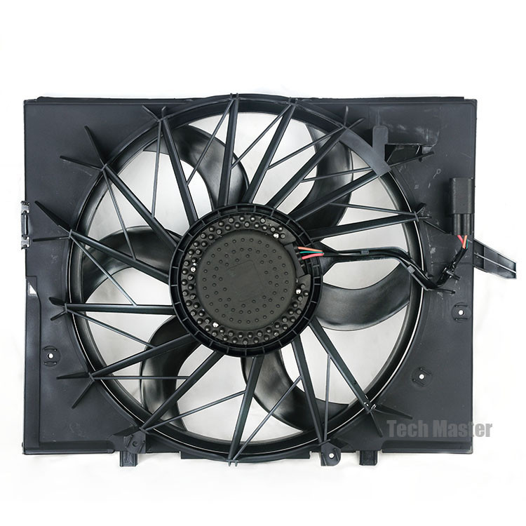 17427543282 17427514181 Car Cooling Fan For BMW 5 Series E60 600W Radiator Condenser Cooling Fan