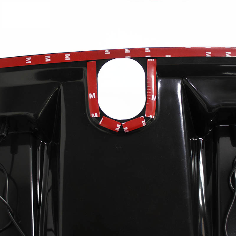 Matte Black Top Cover Front Car Spoiler Light For MItsubishi Triton L200 2019 2020 202