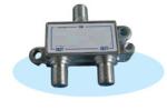 50MHz 75 Ohms 4 Way CATV Splitter Zinc Alloy Housing Indoor
