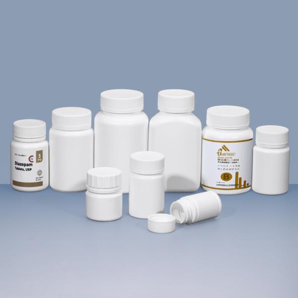 Screen Printing HDPE Plastic Pill Bottle With Screw Lid for Pharmaceutical