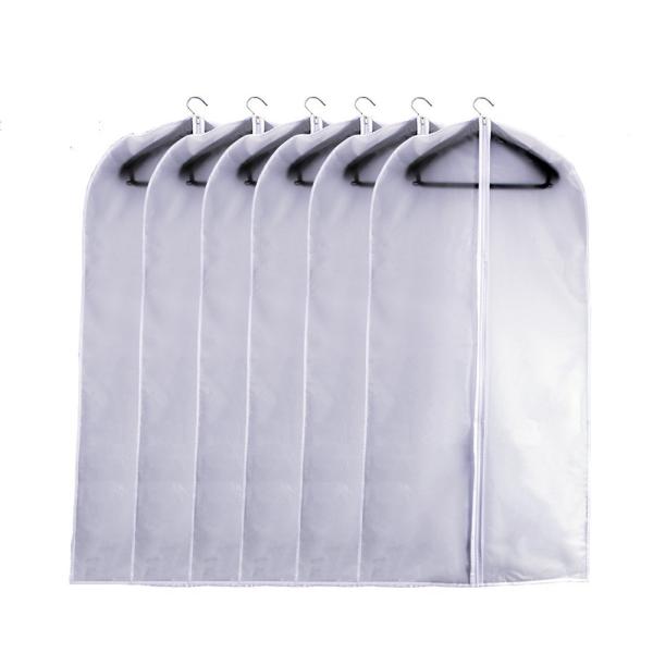 China Closure Dresses White Nonwoven 120x52cm CMYK PEVA Bag Suit factory