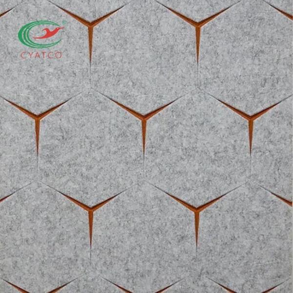 China Practical Odorless PET Panels Acoustic , Recycled Felt Screen Room Divider factory