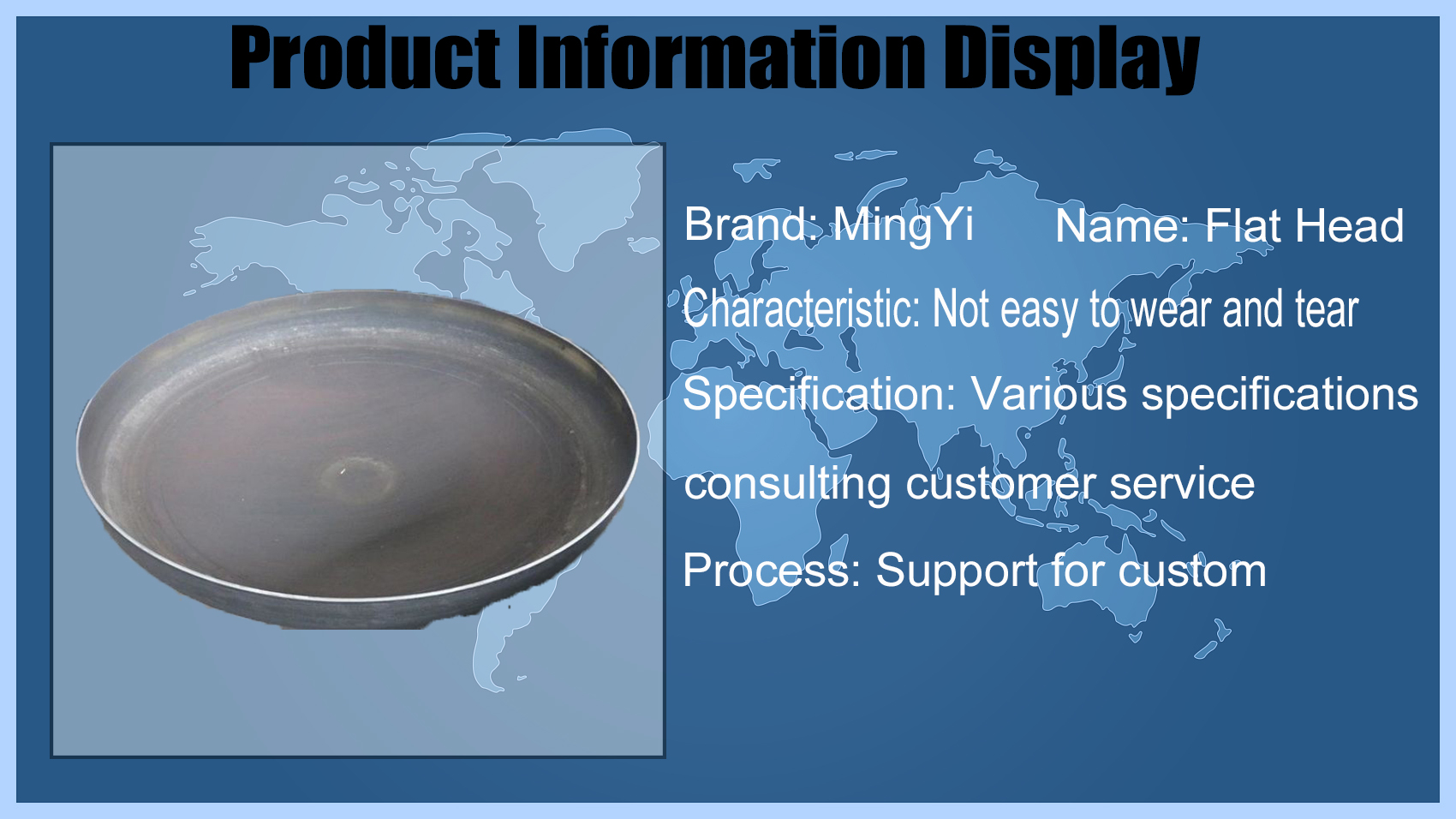 Carbon Steel Flat Tank Dish Ends for Outdoor Firepits Customized Size ASME Standard