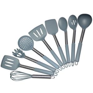 China 12 Piece Gray Silicone Spatula Kitchenaid Cookware Utensil Set Customized factory