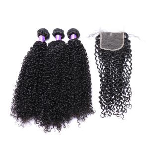 China 100% Natural Short Kinky Curly Peruvian Hair Extensions Full Cuticlea Ligned factory