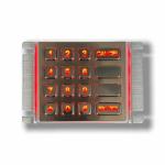 IP65 / IK07 Waterproof Dustproof USB interface Stainless Steel 16 Keys Backlit