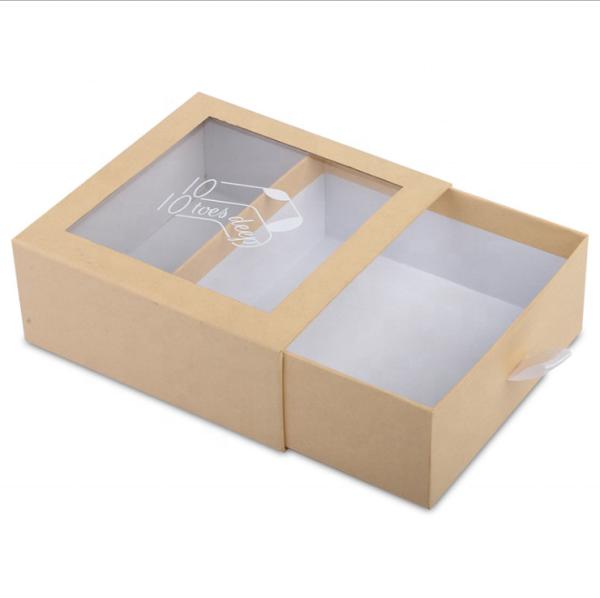 Wholesale Custom Logo Recycled Materials High-end socks pvc gift box with window