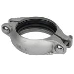 Dn50 Stainless Steel Pipe Clamps Rigid Grooved Coupling Electroplating Matt Dn10
