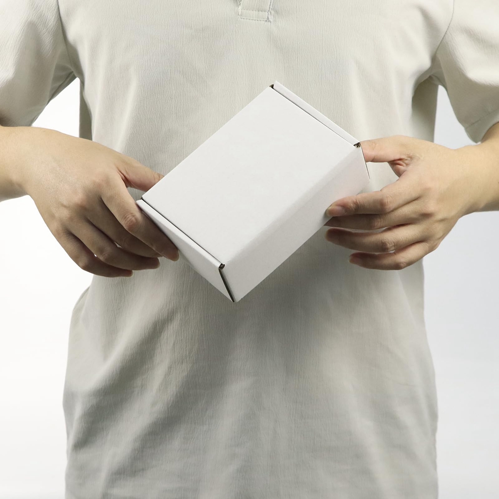 Recycled Materials Custom Logo Black White Carton Mailing Boxes for Luxury Shipping