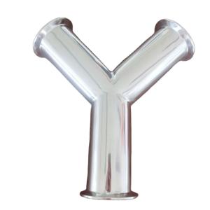 China Sanitary Stainless Steel304 316 Pipe Fitting Tri Clamp Wyes Tee Y Type Tee Guaranteed factory