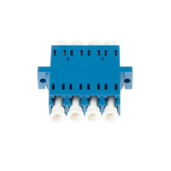 Hybrid Plastic Material LC APC/UPC Adapter for FTTH Four Duplex Fiber Optic
