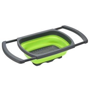 China BPA Free Square Silicone Collapsible Colander Strainer factory