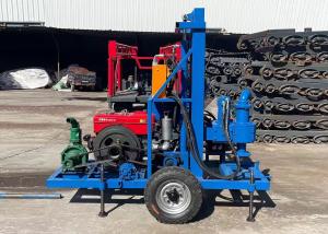 China Trailer Mounted Water Well Drilling Rig With 50mm Drilling Rod For 150M Depths factory