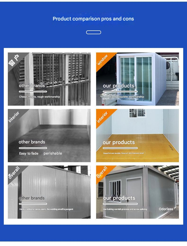 Sandwich Panel Modified Shipping Container House for Convenient Relocation