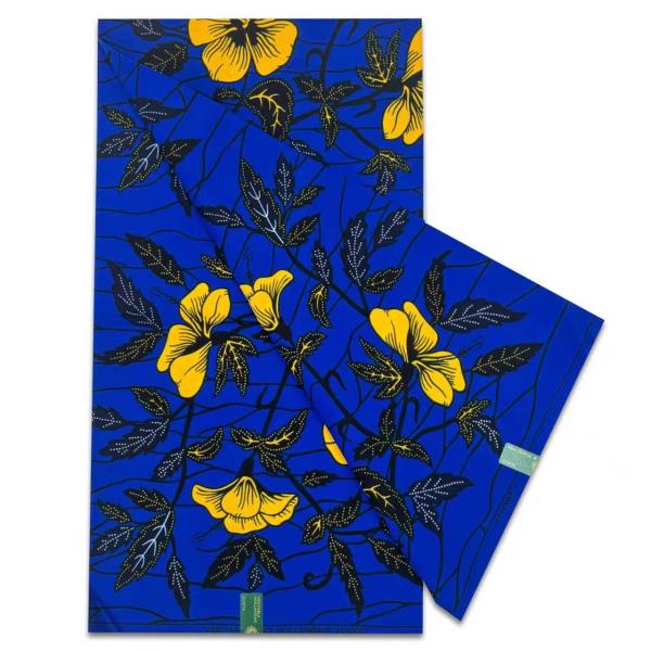 Fashion Nigerian DIY Dress Material African Cotton Polyester Wax Prints Fabric Real Waxed 6 Yards