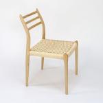 Hand-woven Cord Dining Chair for Restaurant Solid Wood and Ash/Rubber Wood