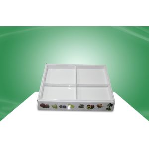 Fruit Retail Countertop Cardboard Display Rack With Glossy Finish