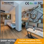 Hotel Furniture Bedroom Sets with Ash Wood Frame and Solvent-Free Anti-Fouling