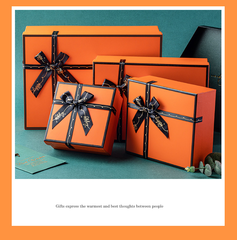 Cardboard Packaging Box Recyclable Paper Eco Friendly Luxury Gift Box With Bow