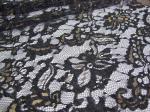 Eco Friendly Lace Metallic Nylon Fabric For Apparel Black CY-LW0219