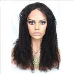 No Shedding 360 Lace Front Human Hair Wigs Afro Kinky Curly 1b Color