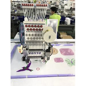 Digital Single Head Flat Embroidery Machine with Sequin and Cording Device