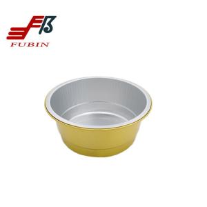 China Alloy 8011 1500ml Gold Foil Pans For Fast Food Packing factory