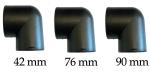 42mm 76mm 90mm Elbow For Webasto Diesel Heater Air Vent