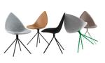 Fiberglass Dining Chair Karim Rashid Ottawa chair wax leather or fabric dining