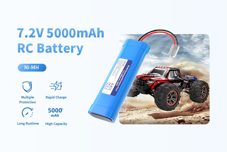 7.2V 5000mAh Nickel Hydride Rechargeable Batteries BAKTH RC5000 Ni Mh Battery For RC Cars