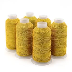 China 6ply Magic Sparkle Color Braided Bracelet Jewelry Thread Hand Craft Accessories Gold color Metallic Threads factory